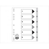 Divider (1-6) Pvc A4 Gray - Al Masam Stationery LLC